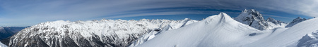 Panorama of snow mountain