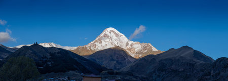 View of Mount Kazbek during the day