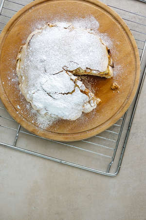 Homemade Dessert Apple Pie Top View Close Up