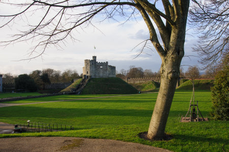 Cardiff Castle, Cardiff, Wales, UKのeditorial素材