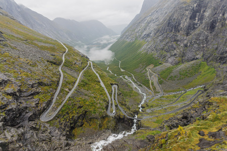 Trollstigen mountain road, Romsdal, Norwayの写真素材