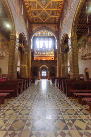 St Peter and St Paul Baisilica, Pecs, Hungaryのeditorial素材