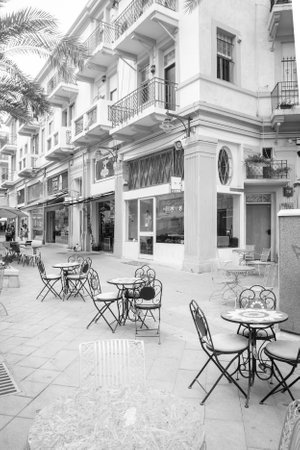 HAIFA, ISRAEL - JULY 21, 2014  The renewed Turkish market in downtown Haifa, Israel  Its and old market-store are from the 1920sのeditorial素材