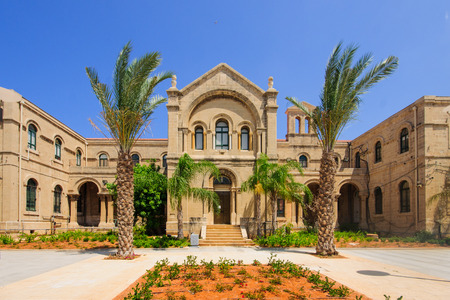 A 19th century Carmelite monastery building in Haifa, Israelの写真素材