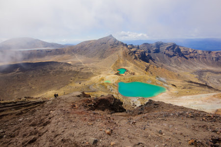 Pools in Tongariro National Park, North Island, New Zealandのeditorial素材