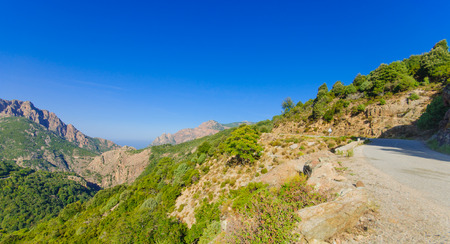 View of the Gorges de Spelunca, in Corsica, Franceの写真素材