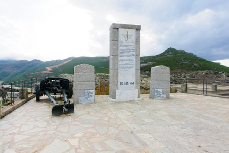 World War 2 memorial (near road D5, Bastia area), in Corsica, Franceのeditorial素材
