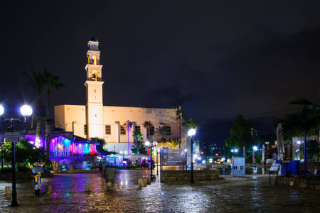 TEL-AVIV, ISRAEL - DECEMBER 20, 2014: Kedumim square in the old city of Jaffa, Now part of Tel-Aviv Yafo, Israelのeditorial素材