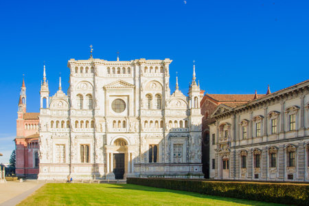 The Certosa di Pavia Monastery. Lombardy, Italyのeditorial素材