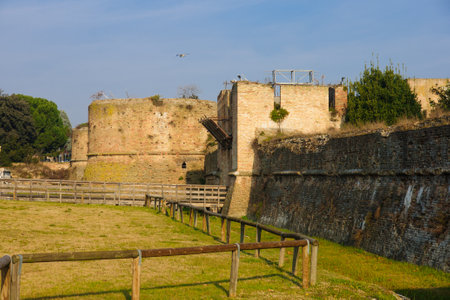 The Brancaleone Fortress (Rocca Brancaleone) in Ravenna, Emilia-Romagna, Italyのeditorial素材