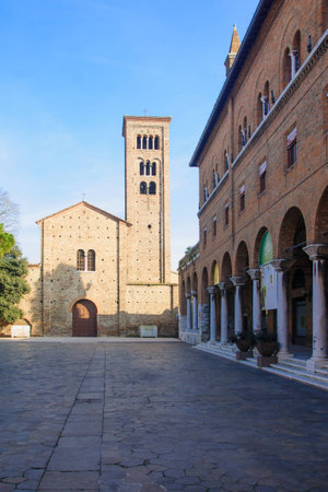 The Basilica of San Francesco in Ravenna, Emilia-Romagna, Italyのeditorial素材