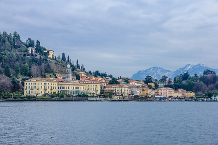 Lake Como and Bellagio. Lombardy, Italyの写真素材