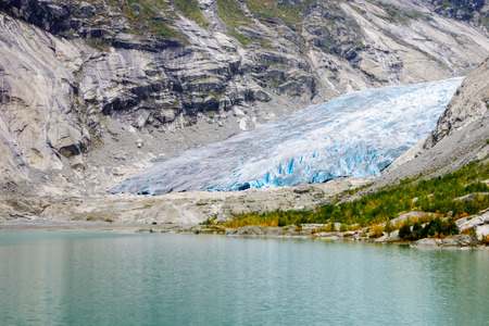 Glacier near spiterstulen Norwayの写真素材