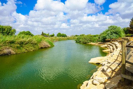 View of Nahal Alexander Alexander stream nature reserve. Israelの写真素材