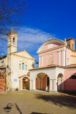 The Italian village of Barolo. The Langhe area, Piedmont Piemonte, Italyのeditorial素材
