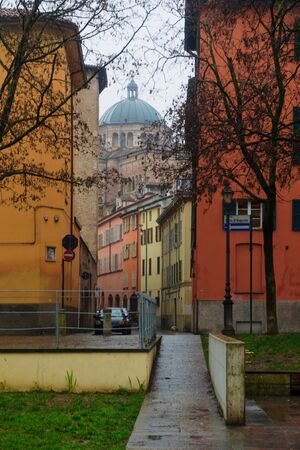 Piazza Salvo D'Aquisto in Parma, Emilia-Romagna, Italyの写真素材