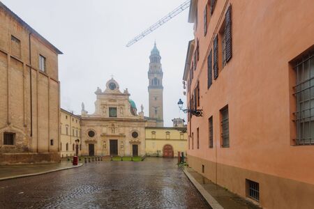 The San Giovanni Evangelista church in Parma, Emilia-Romagna, Italyの写真素材