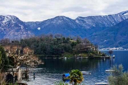 View of Lake Como at winter. Lombardy, Italy