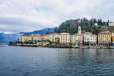 Lake Como and Bellagio. Lombardy, Italyの写真素材
