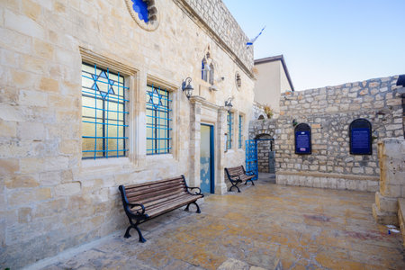SAFED, ISRAEL - SEPTEMBER 14, 2016: The Ashkenazi HaAri Synagogue, in the Jewish quarter, in Safed (Tzfat), Israelのeditorial素材