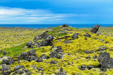 Volcanic landscape in the Snaefellsnes peninsula, west Icelandの写真素材
