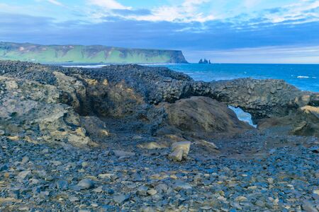 Landscape in Dyrholaey, a headland near the village Vik, in south Iceland