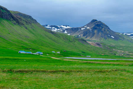 Landscape and countryside in the Snaefellsnes peninsula, west Icelandの写真素材