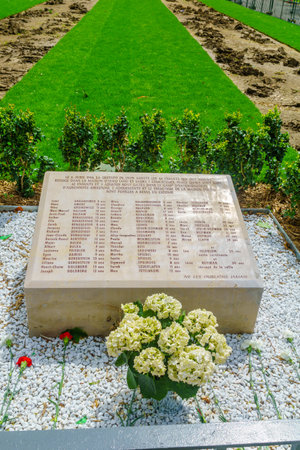 Lyon, France - May 10, 2019: Memorial to holocaust victims, in place Carnot square, in Lyon, Franceのeditorial素材