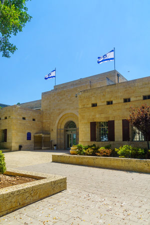 Haifa, Israel - August 22, 2019: View of the old court building in Haifa, Israelのeditorial素材