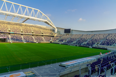 Tel-Aviv, Israel - September 19, 2019: View of the renovated Bloomfield Stadium, in Jaffa. Part of Tel-Aviv-Yafo, Israelのeditorial素材