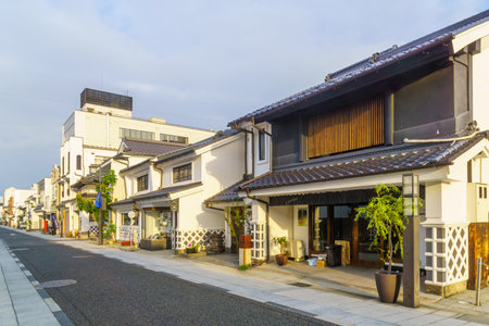 Matsumoto, Japan - October 1, 2019: View of the Nakamachi-dori street, in the historic Nakamachi district, in Matsumoto, Japanのeditorial素材