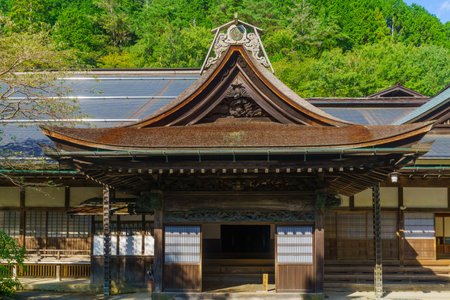 Koyasan, Japan - October 7, 2019: View of the Kitamuroin Temple, in Mount Koya (Koyasan), Japanのeditorial素材