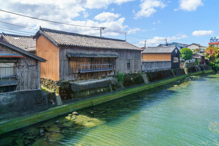 Yuasa, Japan - October 6, 2019: View of the old Daisenbori pier, in Yuasa, Wakayama Prefecture, Japanのeditorial素材