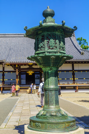 Kyoto, Japan - October 9, 2019: View of the Ninna-ji Temple, with visitors, in Kyoto, Japanのeditorial素材