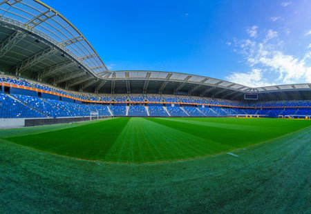 Haifa, Israel - November 28, 2019: View of the Haifa International Stadium, or Sammy Ofer Stadium, in Haifa, Israelのeditorial素材