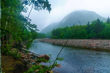 View of the Cheticamp river, in Cape Breton Highlands National Park, Nova Scotia, Canadaの写真素材