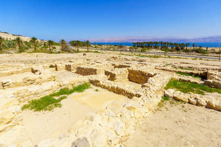 View of the antique sites in Ein Gedi, near the Dead Sea, Southern Israelの写真素材