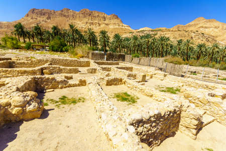 View of the antique sites in Ein Gedi, near the Dead Sea, Southern Israel