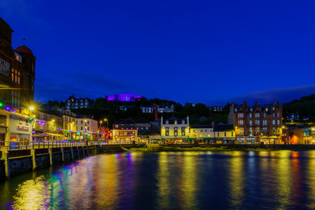 Oban, UK - September 27, 2022: Evening view of the town of Oban, Argyll and Bute, Scotland, UKのeditorial素材