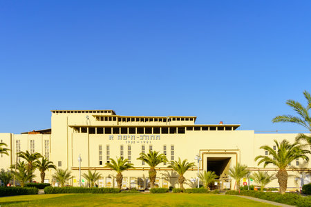 Haifa, Israel - May 04, 2023: View of the first power station building, in Haifa, Israelのeditorial素材