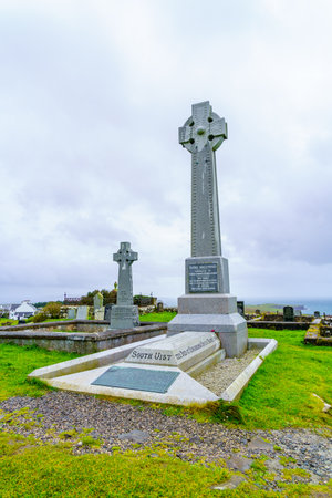 Kilmuir, UK - September 30, 2022: View of Flora Macdonald Grave, in the Kilmuir Cemetery, the Isle of Skye, Inner Hebrides, Scotland, UKのeditorial素材