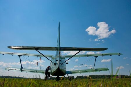 Aircraft at the airportの写真素材
