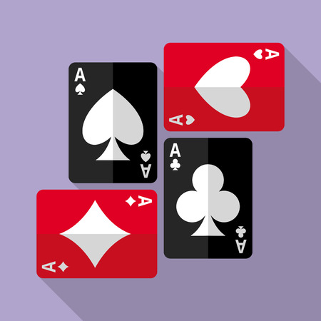 Set of four aces playing cards.のイラスト素材