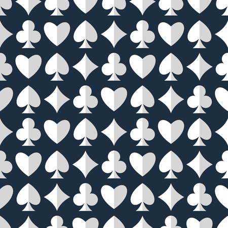 Playing cards suits seamless pattern.のイラスト素材