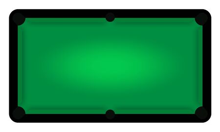 pool table top view in a flat style. Isolated vector on white background