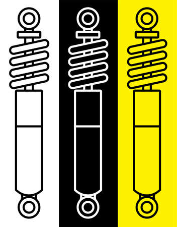 car shock absorber. Spare parts for repair in car workshop. Vectorのイラスト素材