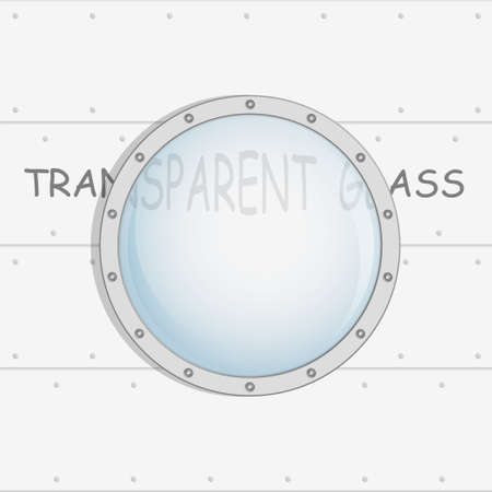 window, porthole of submarine, rocket, ship with transparent glass. Vectorのイラスト素材