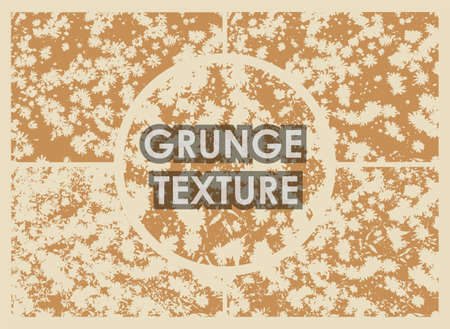 set of leaves and flowers bush grunge textures with different number of spots on transparent background. Texture of old poster background. Vectorのイラスト素材