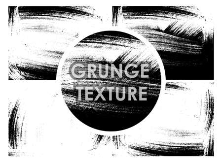 set of chalk paint grunge textures with different number of spots on transparent background. Texture of old poster background. Vectorのイラスト素材
