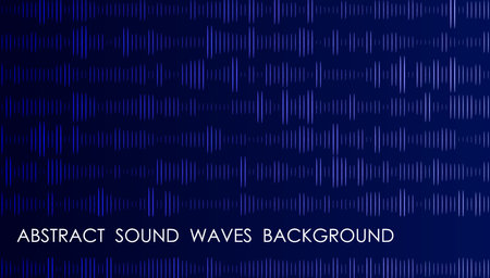 Horizontal musical wave abstract background with radio waveform, cover, site presentation in HD format. UI template layout for web design of internet products. Vector bannerのイラスト素材